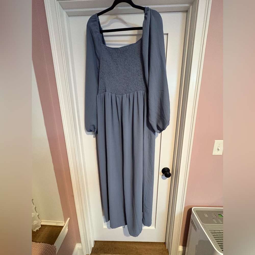 Dokotoo Dusk Blue Long Sleeve Jumpsuit